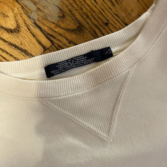 Vintage Large Tommy Hilfiger Cream Crewneck Sweatshirt white ivory - Picture 3 of 7